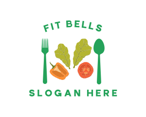 Vegetarian Healthy Salad logo design