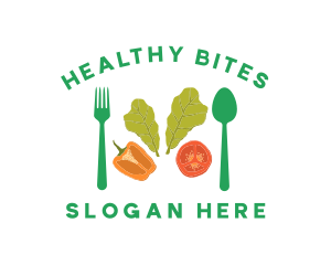 Vegetarian Healthy Salad logo design