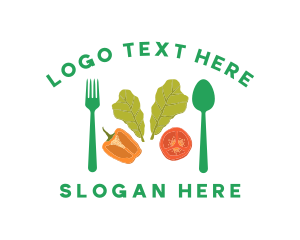 Vegetables - Vegetarian Healthy Salad logo design