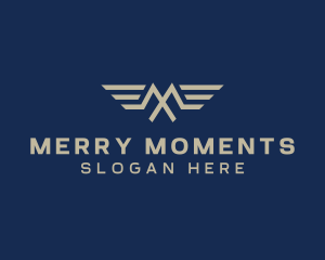 Mountain Wings Letter M logo design