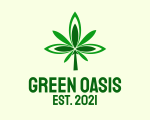 Green Organic Cannabis  logo design