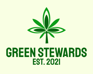 Green Organic Cannabis  logo design