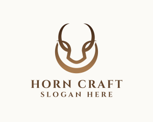 Brown Horn Cow logo design