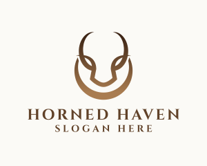 Brown Horn Cow logo design