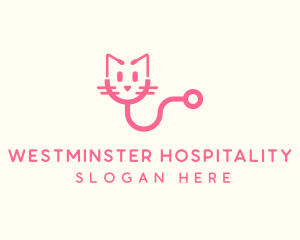 Pink Cat Veterinary logo design