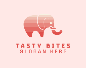 Modern Pink Elephant Logo