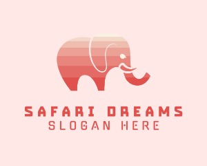 Modern Pink Elephant logo design