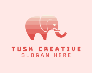 Modern Pink Elephant logo