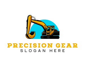 Excavator Heavy Equipment Machinery logo