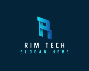 Tech Digital Gaming Letter R logo design