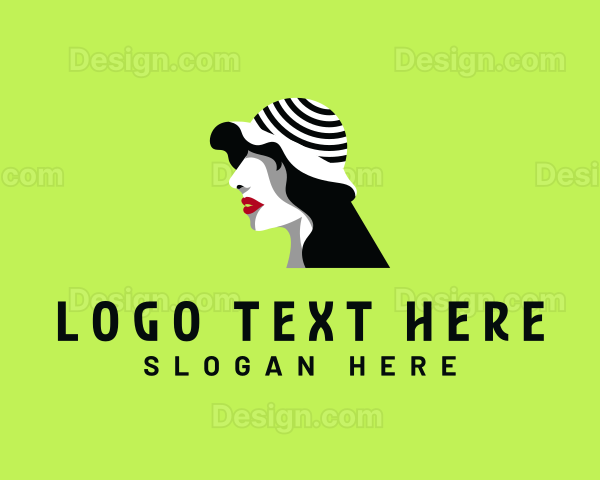 Woman Fashion Hat Logo