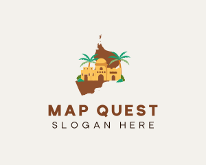 Oman Country Map logo design