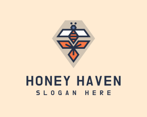 Hexagon HoneyBee Petals logo