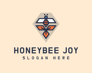 Hexagon HoneyBee Petals logo