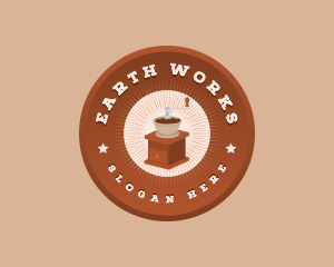 Coffee Grinder Cafe logo design