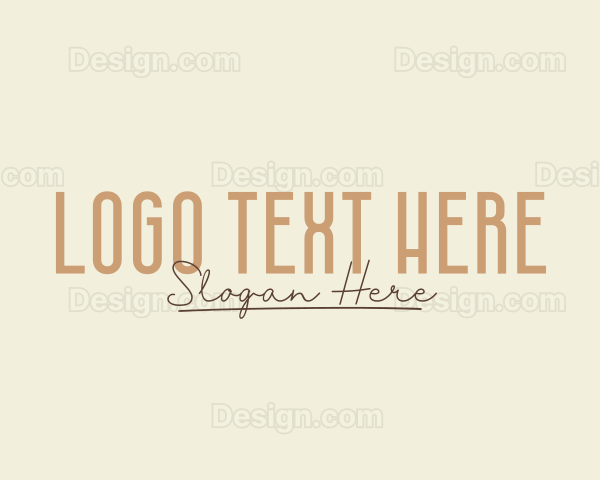 Handwritten Fashion Beauty Logo