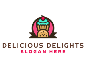 Cupcake Cookie Treats logo design