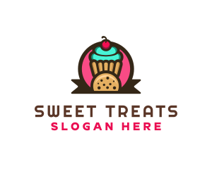 Cupcake Cookie Treats logo design
