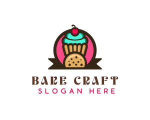 Cupcake Cookie Treats logo design