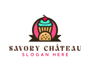 Cupcake Cookie Treats logo design