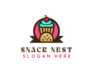 Cupcake Cookie Treats logo design