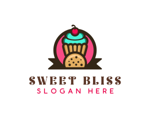 Cupcake Cookie Treats logo design