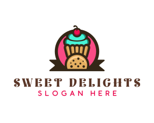 Cupcake Cookie Treats logo design