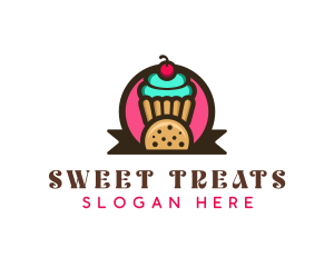 Cupcake Cookie Treats logo design