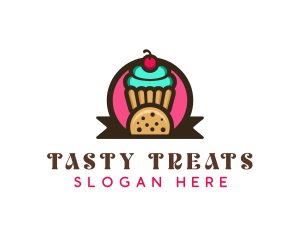 Cupcake Cookie Treats logo design