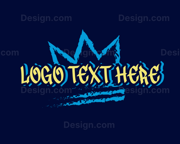 Brush Crown Wordmark Logo