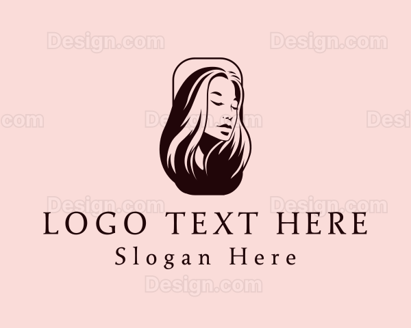 Woman Hairdresser Salon Logo