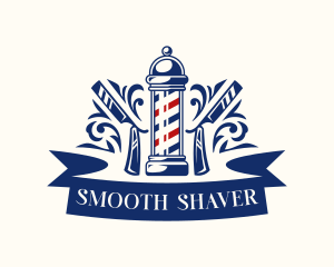 Barber Hairstylist Razor logo design