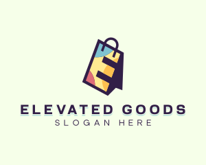 Shopping Bag Letter E logo design