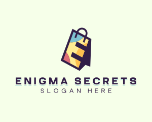 Shopping Bag Letter E logo design