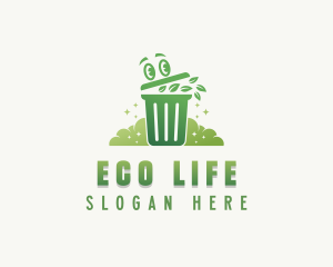 Eco Garbage Bin logo design