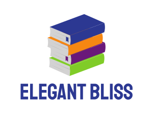 Colorful Library Books Logo
