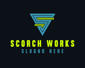 Digital Tech Letter S  logo design