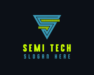 Digital Tech Letter S  logo design