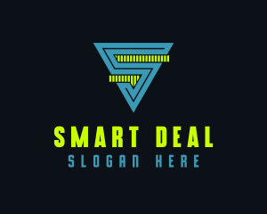 Digital Tech Letter S  logo design