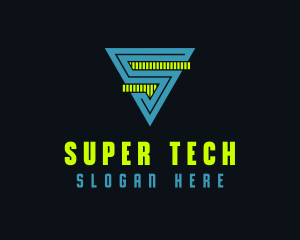 Digital Tech Letter S  logo design