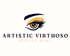 Makeup Artist Eyelashes Beautician  logo design