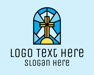 Church Cross Mosaic logo design