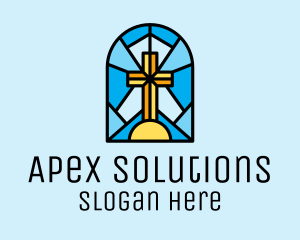 Church Cross Mosaic logo design