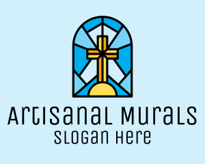 Church Cross Mosaic logo design