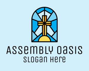 Church Cross Mosaic logo design