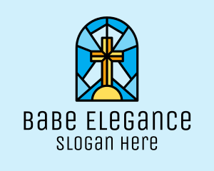 Church Cross Mosaic logo design