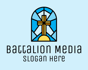 Church Cross Mosaic logo design