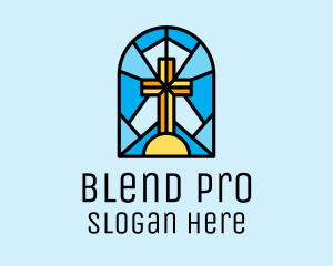 Church Cross Mosaic logo design