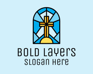 Church Cross Mosaic logo design