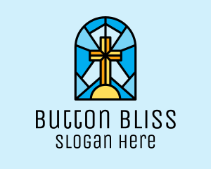 Church Cross Mosaic logo design